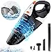 Hikeren Handheld Vacuum, Hand Vacuum Cordless with High Power, Mini Vacuum Cleaner Handheld Powered by Li-ion Battery Rechargeable Quick Charge Tech, for Home and Car Cleaning, Wet & Dry-Orange