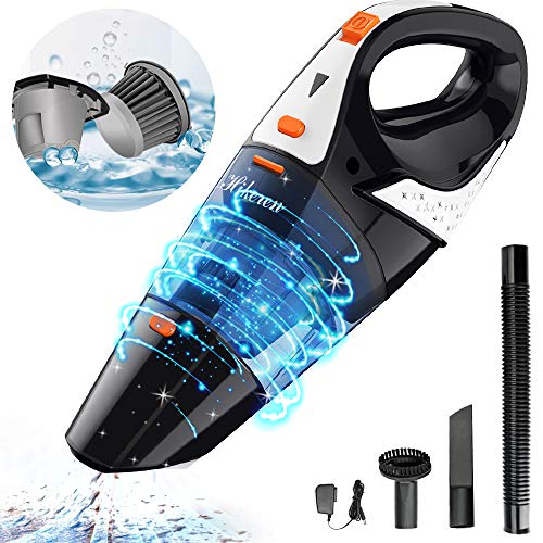 Hikeren Handheld Vacuum, Hand Vacuum Cordless with High Power, Mini Vacuum Cleaner Handheld Powered by Li-ion Battery Rechargeable Quick Charge Tech, for Home and Car Cleaning, Wet & Dry-Orange Hikeren Handheld Vacuum, Hand Vacuum Cordless with High Power, Mini Vacuum Cleaner Handheld Powered by Li-ion Battery Rechargeable Quick Charge Tech, for Home and Car Cleaning, Wet & Dry-Orange