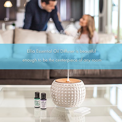 Ellia , Gather Ultrasonic Aroma Diffuser , Grey , Ceramic & Wood