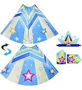 Star Boys-Girls-Superhero-Cape-Costume for Kids Dress-Up and with Bracelets Headband - Super Hero...