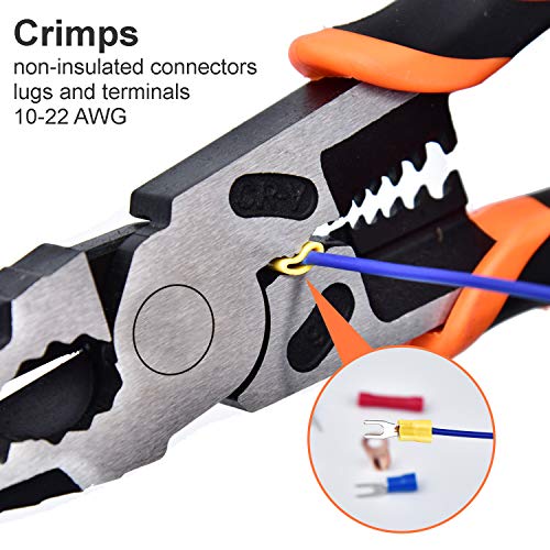 9'' Lineman Pliers 4 in 1 Combination Pliers with Wire Stripper Crimper