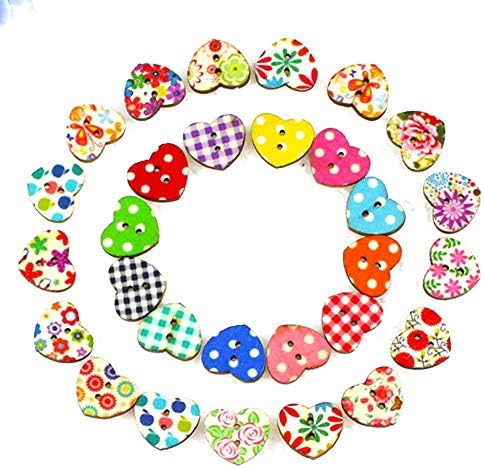 Colorful buttons and painted stitching combined for crafts or DIY ornament.