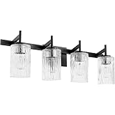 Quorum 520-4-69 Contemporary Modern Four Light Vanity in Black Finish,