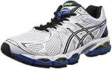 ASICS Men's Gel-Nimbus 16 2E Running Shoe,White/Black/Royal,11.5 2E US