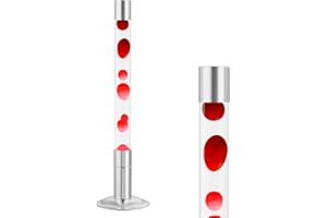 LKUA Liquid Motion Lamp, 30-Inch Magma Lamps for Adults Kids with Red Wax in Blue Liquid Motion Lamp Cool Home Office Decoration…(Red Wax+White Liquid) ((Red Wax+White Liquid))