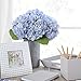 Butterfly Craze Blue Artificial Hydrangeas - Faux Silk Flowers for Wedding Bouquets, Flower Arrangements, Home and Office Decorations - 3 Stems per Bundle