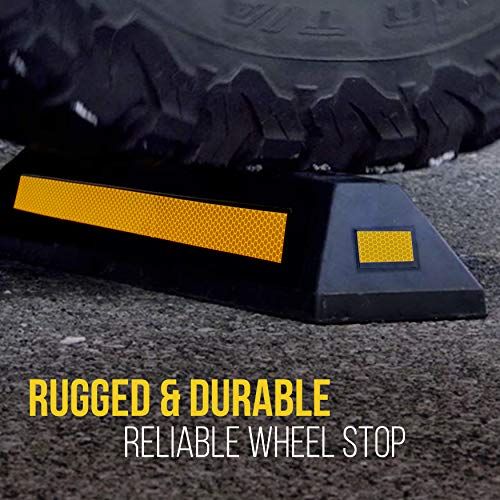 Garage Floor Stops for Vehicles 2PC Heavy Duty Rubber Vehicle Parking