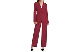Casly Lamiit 2 Piece Outfits for Women Business Casual Single Button Blazer Jacket and Wide Leg Pants Matching Suit Sets