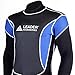 Leader Accessories 2.5mm Black/Blue Men's Fullsuit Jumpsuit Wetsuit