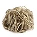 Haironline Scrunchie Scrunchy Bun Up Do Hair piece Hair Ribbon Ponytail Extensions Wavy Curly Ash Blonde Mix Bleach Blonde