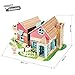 CubicFun Dollhouse Kits with Furniture Led Lights,Kids House 3D Puzzle Toys,Sweet Villa P615h