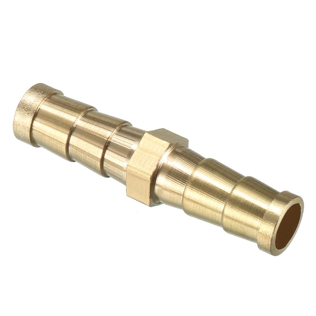 sourcing map 8mm Brass Barb Hose Fitting Straight Connector Coupler