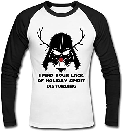 DE VSSL Star Wars Merry Christmas Woman's Long Sleeves Baseball T-Shirt