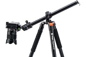 Fotopro 68 inch Camera 360 Horizontal Tripod Monopod with Center Column and Ball Head, Overhead Camera Tripod Mount for DSLR Camera, Video Camcorder, for Travel and Work