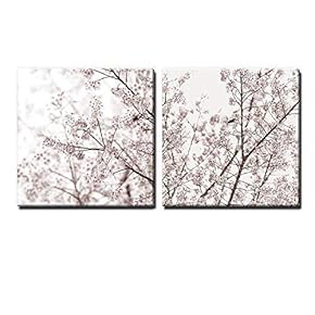 2 Panel Square Cherry Blossom in Spring x 2 Panels