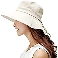 Comhats S/M/L/XL/XXL Womens Summer Flap Cover Cap Cotton UPF 50+ Sun Shade Hat with Neck Cord