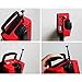 Weather Radio,OUTERDO Emergency Radio Dynamo Emergency Survival Solar Hand Crank Self Powered AM/FM/NOAA Weather Radio, LED Flashlight,Phone Charger Power Bank with Cables (4 color to choose) Red