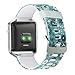 SKYLET Compatible with Fitbit Blaze Bands with Frame, Soft Silicone Replacement Printed Floral Wristband Compatible with Fitbit Blaze Smart Watch Bracelet (No Tracker)
