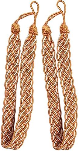 YYC Set of 2 Simple Fashion Knitted Curtain Rope Drapery Curtain Tieband (Orange)