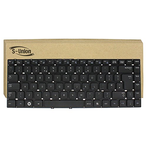 S-Union New Black Laptop UK Keyboard for Samsung QX410 Q430 QX411 QX412 NP-QX411 NP-QX412 NP-QX411 NP-Q430 Q330 NP-Q330 QX310 P330 QX411L NP-QX411L QX411L-W01US QXW01UB Series Replacement Parts