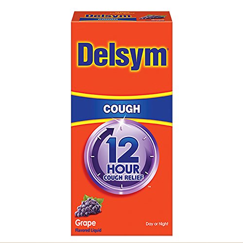Delsym adult 12 hr cough relief liquid, grape, 3oz
