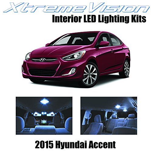 Click Here to See More Images XtremeVision Hyundai Accent 2015+ (6 Pieces) Cool White Premium Interior LED Kit Package + Installation Tool