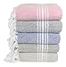 SALBAKOS - Cotton Turkish Beach Towel - Made with 100% Turkish Cotton, Lightweight, Absorbent & Quick Dry Beach Towels for Gym, Pool, Beach & Spa | 40