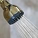 Aqua Elegante Low Water Pressure Shower Heads - Best High Pressure Boosting Wall Mount Showerhead - Indoor And Outdoor Modern Bath Spa Head, 2.5 GPM - Polished Brass