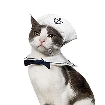 Amazon 猫服 ハロウィン 猫 子犬服 仮装 海軍 面白い かわいい