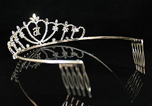 Janefashions SWEET SIXTEEN 16 RHIESTONE TIARA CROWN WITH COMBS PARTY JEWELRY T538 GOLD TONE