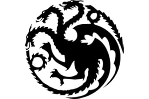 Games of Thrones Targaryen Symbol 5.5" Decal Sticker for Cars Laptops Tablets Skateboard - Red.