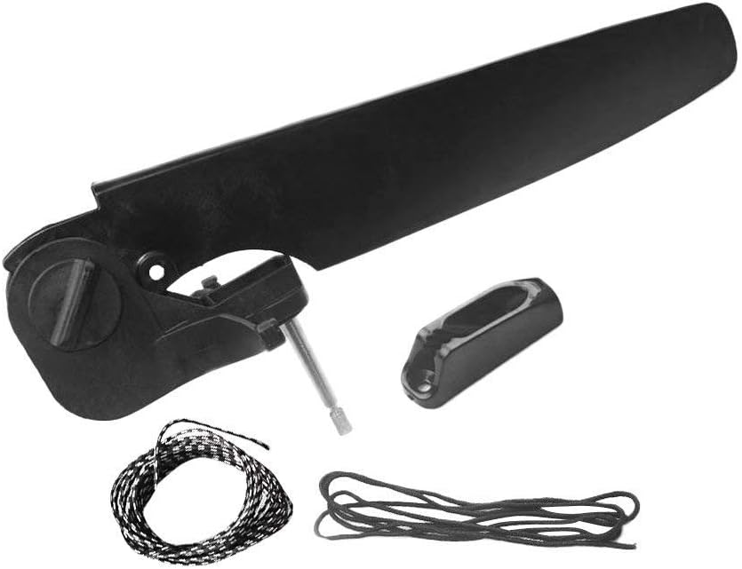 YiMusic Durable Kayak Rudder Direction Foot Control Footrest Rod Rotating Pedal with Clip Buckle and Ropes Suit for Kayak Canoe Boat Replacement Accessories