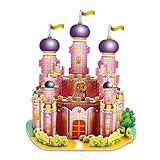 3D Puzzle Creative Handmade Assemble Jigsaw Toys Pink Princess Castle (35 Pieces)