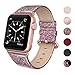 SWEES Leather Band Compatible with Apple Watch Bands 38mm 40mm 41mm 42mm Series 10, Elegant Top Grain Genuine Leather Bands Replacement Strap for Apple iWatch Series 10 9 8 7 6 5 4 3 2 1 SE2 SE Women