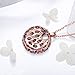 WOSTU Thanksgiving Gifts for Women Rose Gold Plated Multi-color Crystal Pendant Necklace Wife Necklace