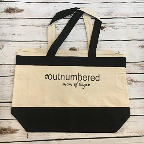Outnumbered Mom of Boys Tote Lightweight Tote Accessory For Mama Mothers Day Best Mom Ever From Kids Cute Bag