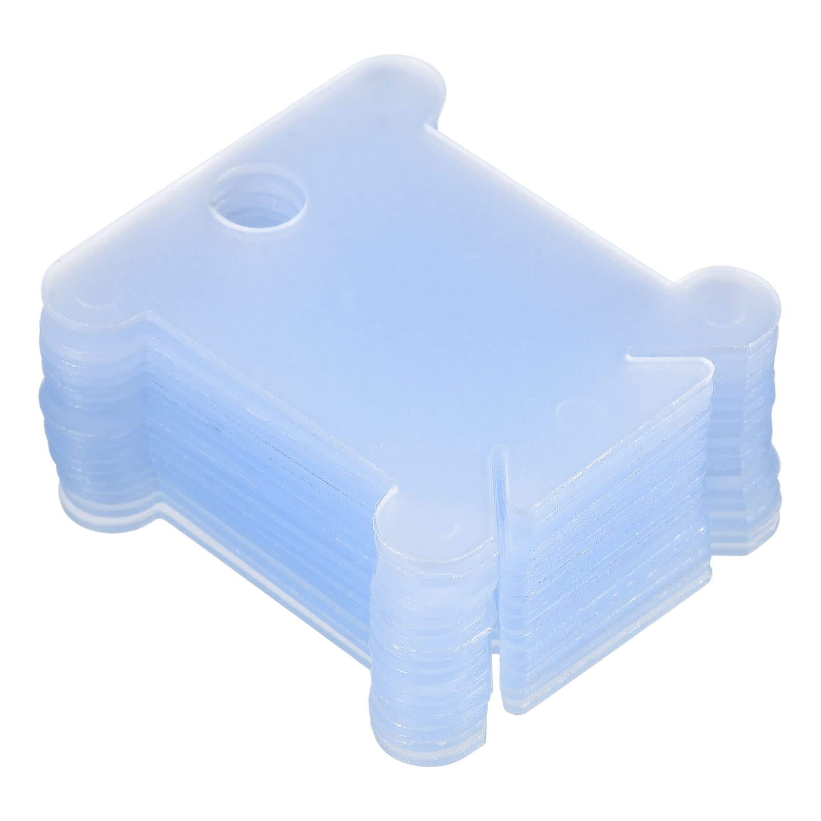 PATIKIL Plastic Floss Bobbins, 300 Pack Thread Cards Cross Cotton for Craft DIY Sewing Storage Case Embroidery, Blue