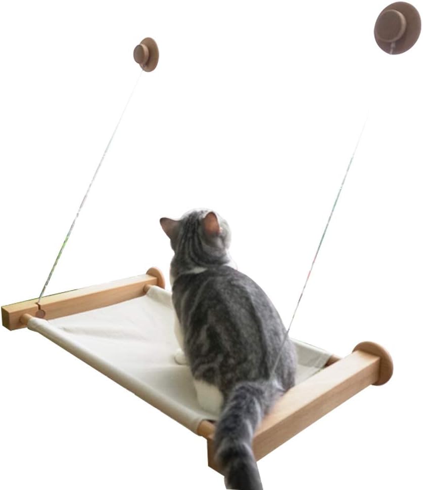 Window Mounted Cat Basking Hammock Cat Window Perches Cat Window Seat,Space Saving and Safety Mounted Cat Bed
