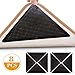 Protect Carpet Triangle Rug Gripper Tape (8 pc. Set) Corner Edging Adhesive Grip | Kitchen, Hallway, and Living Room Runners, Mats, or Loose Carpet | Non-Slip Floor Protection (Black)