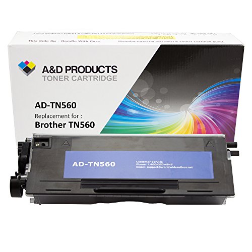 A&D Products Compatible Replacement for Brother TN560 Toner Cartridge High Yield Black (6,500 Page Yield)