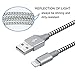 Novtech iPhone Cable 2Pcs 6ft Nylon Braided Cord Lightning to USB Charging Cable Apple Charger for iPhone 7 7Plus 6 6s 6 Plus 6s Plus 5 5s 5c iPad iPod air nano touch-Black and White