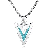 YYmqmq Arrowhead Necklace 925 Sterling Silver Arrow Pendant Necklace Jewelry Gifts for Men Women