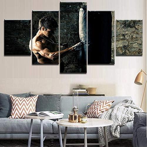 alicefen Unique gift Canvas Printing Sports Boxing Type Poster Picture For Modern Framework Home Wall Art Decorative Bedroom Living Room-Frame