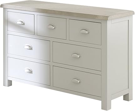 The Furniture Market Chester Grey Painted 3 Over 4 Multi Drawer