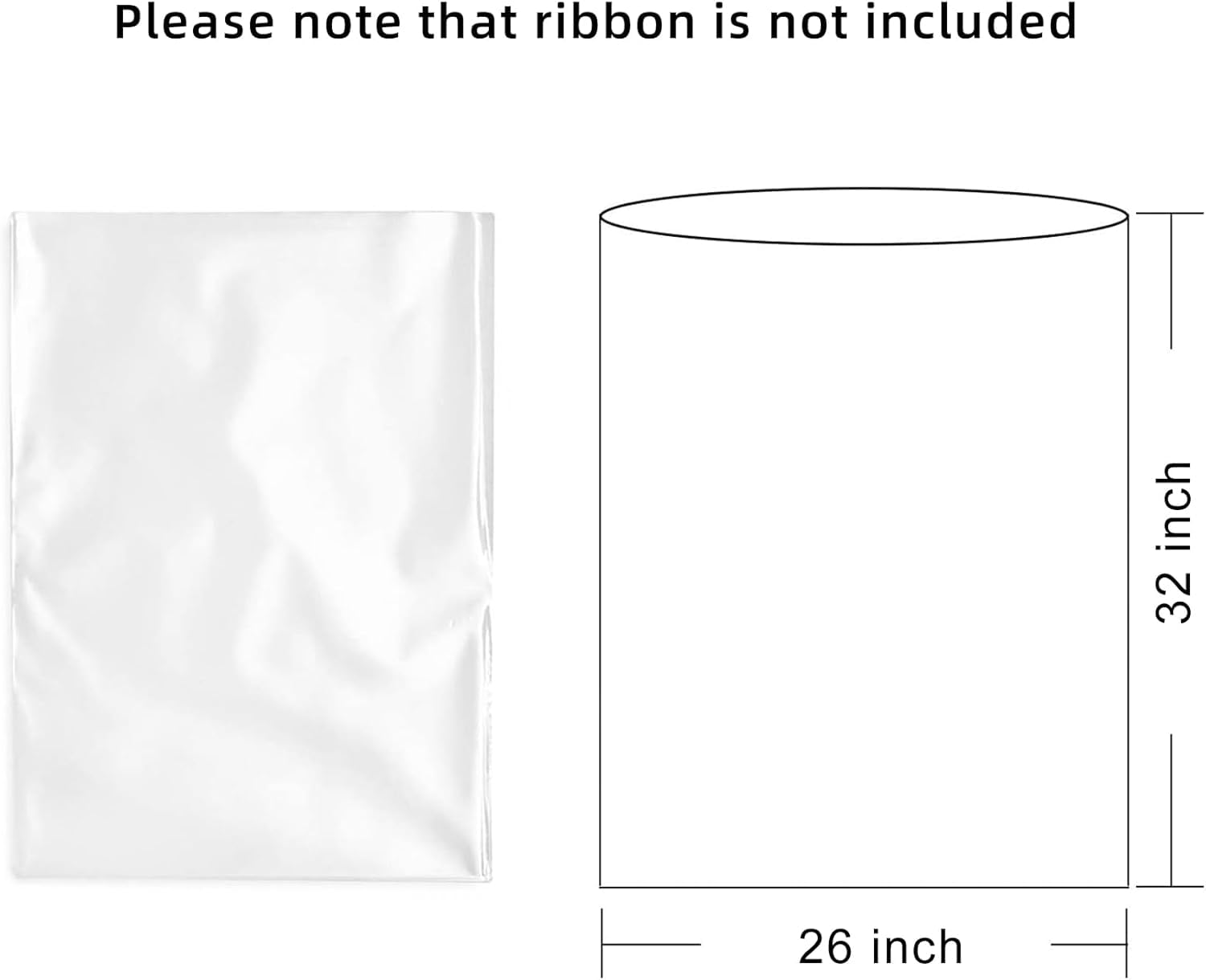 Morepack Large Cellophane Bags,26x32 Inch Big Clear Basket Bags 10 Pieces Cellophane/Cello Wrap for Gift Baskets