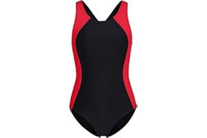 beautyin Girls One Piece Swimsuits Size 7-16 Athletic Racerback Bathing Suit