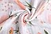 Little Jump 3 Sets Nerborn Receiving Blanket and Headband Set Flower Print Baby Swaddle Wrap Floral Baby Blankets for Girls and Boys. (Floral)