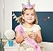 Cooper Fun Unicorn Birthday Set of Gold Glitter Unicorn Headband Pink Satin Sash for Happy Birthday Unicorn Party Supplies Favors Decorations