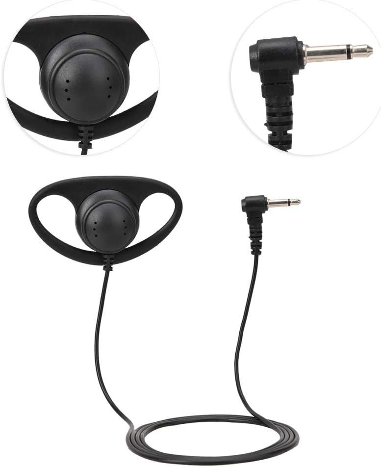 Diyeeni D-Shape Walkie Talkie Headset, 3.5mm Two-Way Radio Headset, Safety Ear Clip Ear with 90cm Cable - Image 5