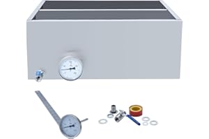 Garvee Evaporator Pan 24 x 24 x 9.4 Inch Stainless Steel, Maple Syrup Cooker with Valve Thermometer and Divider for Cooking M